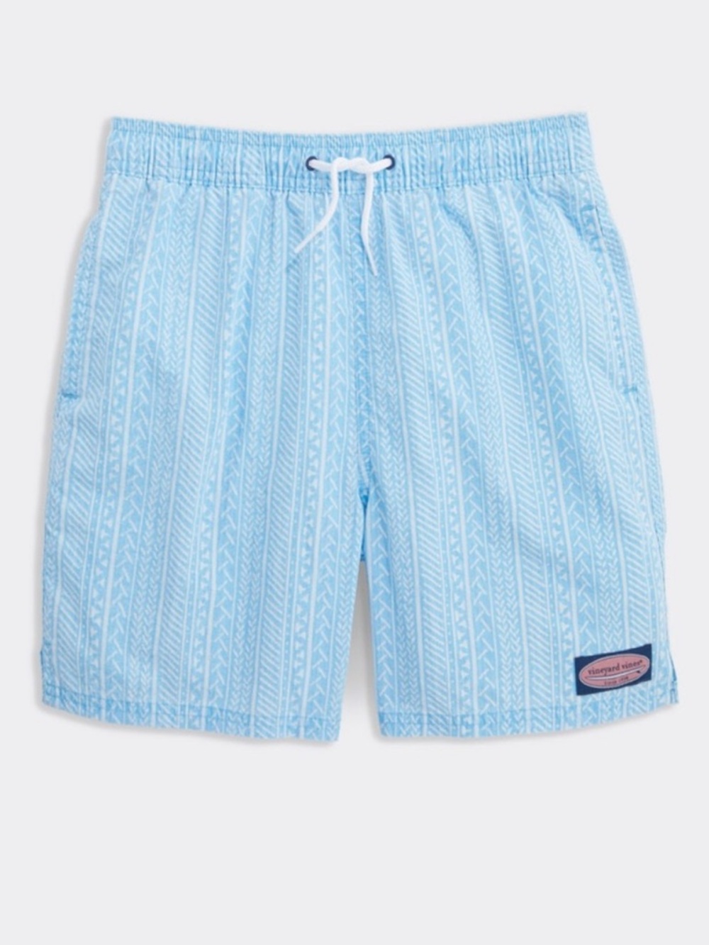 Vineyard Vines Pale Blue Printed Swim Trunks